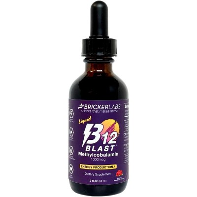 Bricker Labs B-12 Blast Methylcobalamin 1000mcg Drops 2 Oz