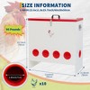 Automatic Chicken Feeder 30 Lb Capacity 6 Port Large Metal Chicken Feeders - No Waste Poultry Feeder with Locking Lid - 2 of 4
