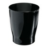 Small Round Plastic Bathroom Trash Can, Set of 4, Black, Made in USA - 4 of 4