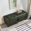 JUJABU 48" Upholstered Storage Ottoman Bench with Faux Leather Seat for Bedroom, Living Room, or Hallway - 4 of 4