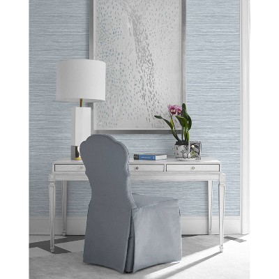 Sea Breeze Blue Vinyl Peel and Stick Wallpaper Roll