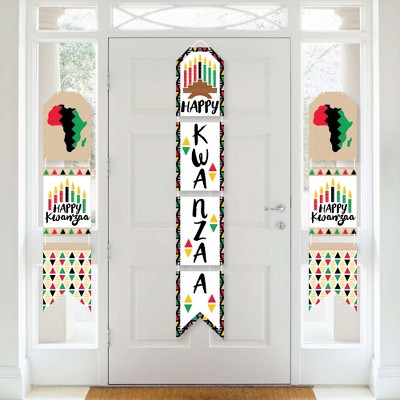 Big Dot of Happiness Happy Kwanzaa - Hanging Vertical Paper Door Banners - Wall Decoration Kit - Indoor Door Decor