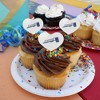 Brandeis University Secondary Logo Heart Love Cupcake Picks Toppers Decoration Set of 6 - 4 of 4