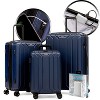 Nonstop New York 3 Piece Set (20" 24" 28") 4-Wheel Luggage Set + PowerBank & 3 packing cubes - 2 of 4