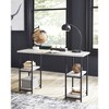 Signature Design by Ashley Contemporary Lazabon 48" Home Office Desk, Gray/Black - 2 of 4