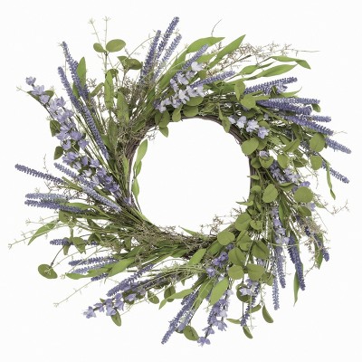 Transpac Foam 24" Purple Easter Lavender Wreath