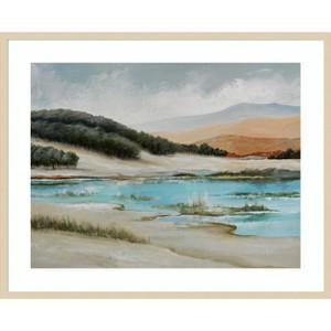 Amanti Art Along The Lake Side Trail by Max Maxx Wood Framed Wall Art Print - 1 of 4