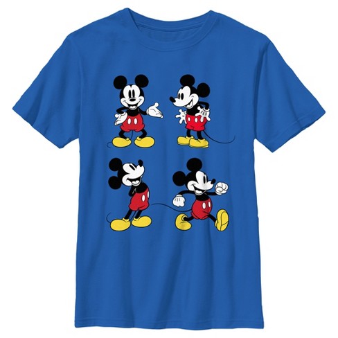 Boy's Mickey & Friends Four Retro Mice T-shirt - Royal Blue - X Large ...