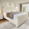 Velvet Bed Frame, 50.2" Tall Headboard & Footboard, Upholstered Platform Bed Frame with Nailhead Trim - 4 of 4