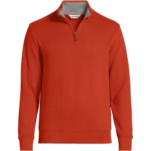 Lands' End Men's Bedford Rib Quarter Zip Sweater - 1 of 3
