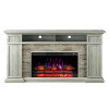 Festivo 70" Farmhouse Freestanding Electric Fireplace Light Gray - 3 of 4