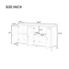 Modern Sideboard with Extra Large Storage Space with Metal Handles and Support Legs for Living Room and Dining Room (Black) - 3 of 4
