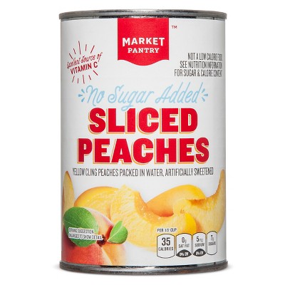 No Sugar Added Sliced Peaches 15oz - Market Pantry&#8482;