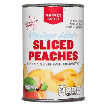 No Sugar Added Sliced Peaches 15oz - Market Pantry™