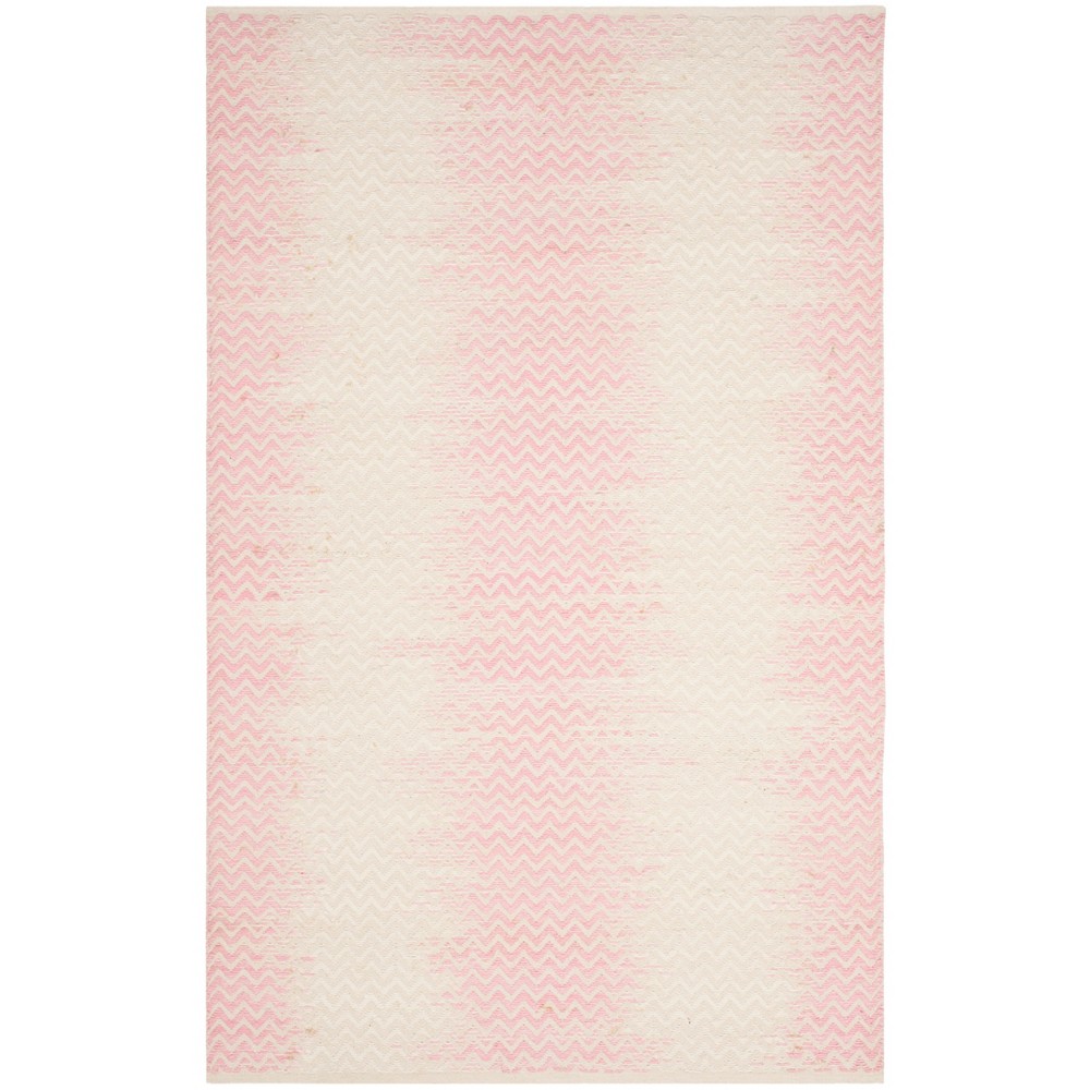 4'x6' Chevron Woven Area Rug Light Pink/Ivory - Safavieh