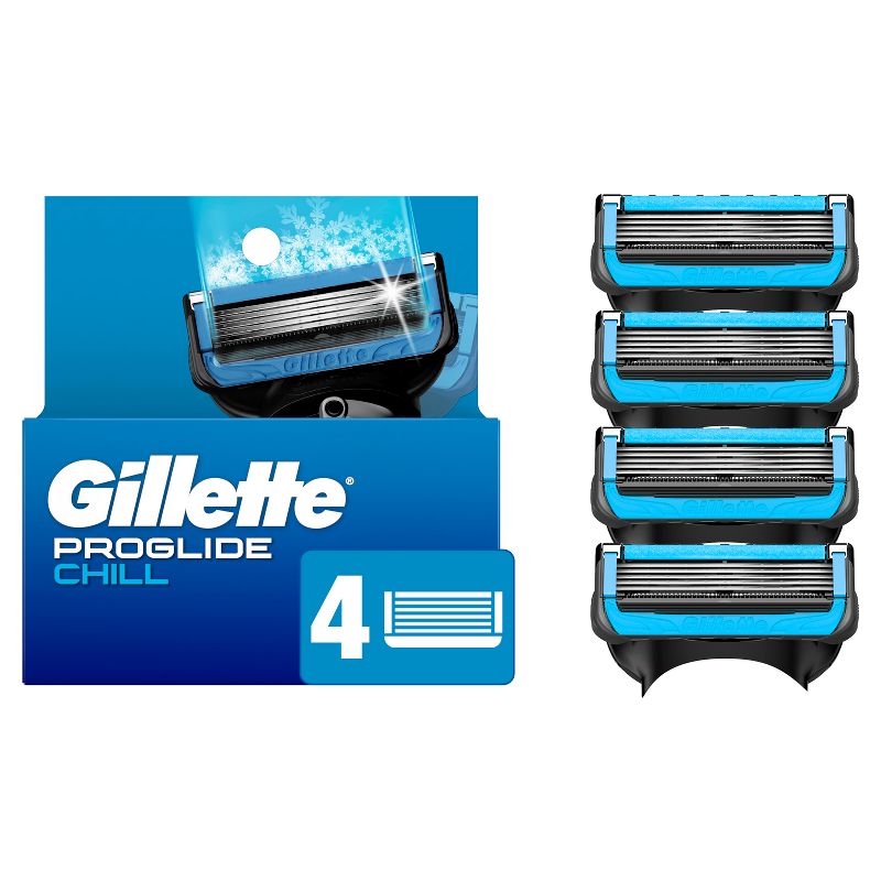Gillette ProGlide Chill Razor Refills for Men - 4 Blade Refills, 1 of 11