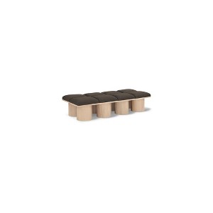 Meridian Furniture,Pavilion Boucle Fabric Bench - 1 of 4