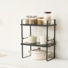 VEVOR Adjustable Kitchen Cabinet Shelf Organizer, Expandable 2 Tier Cabinet Shelf, Stackable Countertop Organizers and Storage Shelf Risers, Black - 2 of 4