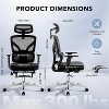 Ergonomic Office Desk Chair - High-Back Mesh Chair with Adjustable Lumbar, 3D Armrests, Headrest | Rolling Swivel for Home, Office, Gaming - 2 of 4