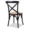 Edgemod Cafton Rattan Crossback Chair Black: Wood Frame, Armless Design, No Assembly Required - 4 of 4