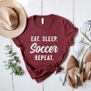 Simply Sage Market Eat Sleep Soccer Repeat Short Sleeve Tee - 3 of 4