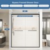 CIPACHO Adjustable Bypass Tub Door: Matte Black Frameless, Leak-Proof & Durable,60*59 Inch - 4 of 4