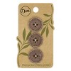 Dritz 20mm Recycled Cotton Round Stitch Buttons Dark brown: Sewing Fasteners, Plastic, 9 Pieces, Brown Button Replacement - 2 of 4