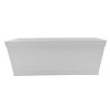 Classic Home and Garden Plastic Falmouth Deck Rail Window Box Planter with Drainage Holes, Starlight White Beadboard, 24" - 2 of 4