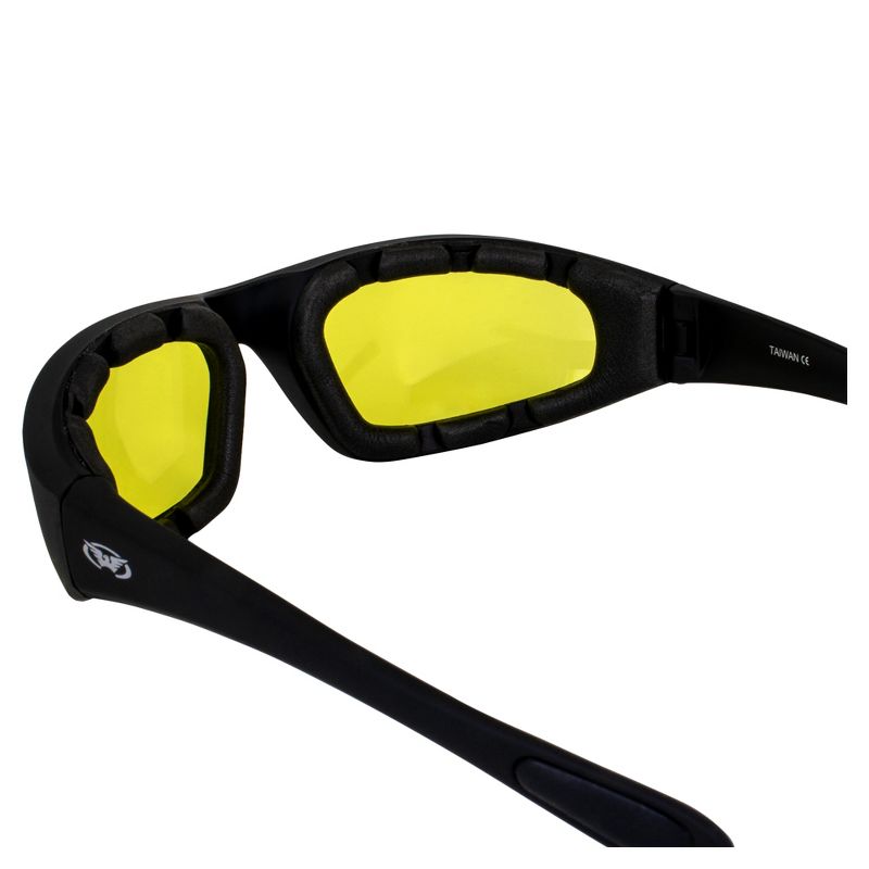 Global Vision Eyewear Kickback Safety Motorcycle Glasses with Yellow Lenses, 4 of 7