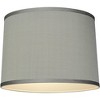 Springcrest Set of 2 Drum Lamp Shades Gray Medium 13" Top x 14" Bottom x 10" High Spider with Replacement Harp and Finial Fitting - 3 of 4