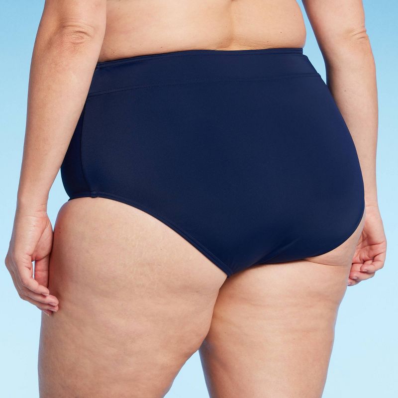 Lands' End Women's UPF 50 Full Coverage Tummy Control High Waist Bikini Bottom, 2 of 4