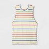 Pride Adult PH by The PHLUID Project Rainbow Tank Top - White Striped - 3 of 4