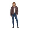 Women's Faux Leather Scuba Moto Biker Jacket - S.E.B. By SEBBY - 3 of 4