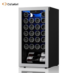 Ca'Lefort Wine Refrigerator Cooler，27 Bottle Mini Wine Fridge with Glass Door for Home - 1 of 1