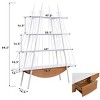 GDFStudio Daxen Modern 4-Tier Metal and Wooden Sailboat-Inspired Bookshelf with Hidden Drawer - 3 of 4
