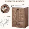 Sincido Farmhouse Modern 24" Bathroom Vanity Floor Standing Cabinet w/ Ceramic Sink,Barn Door,Large Storage Drawer and Metal Handle - 3 of 4
