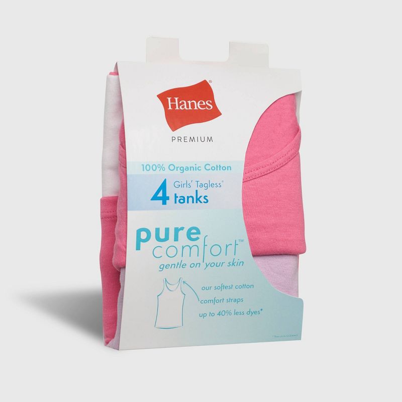 Hanes Girls' 4pk Camisole - Colors May Vary , 2 of 5