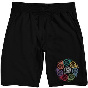 How To Train Your Dragon 2025 Seven Classes Adult Black Sleep Pajama Shorts - 1 of 4