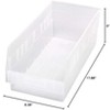 Quantum Storage Systems Economy Shelf Bin, Nesting, 17-7/8"W X 8-3/8"D X 6"H, (7) Divider Slots, Rear Hanglock - 2 of 2