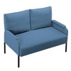 DOMETOUR 45.7" Loveseat Couch for Living Room Bedroom Apartment, Metal Frame Futon Loveseat  Sofa - image 4 of 4