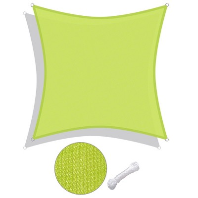 Yescom 12x12 Ft 97% UV Block Square Sun Shade Sail HDPE Canopy Patio Garden Pool Yard Green
