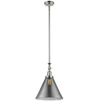 Cone - 1 Light Stem Hung Tiltable Mini Pendant In Industrial Style-18 Inches Tall and 12 Inches Wide