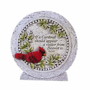 Roman 4.0 Inch Cardinal Memorial Plaque Visitor From Heaven Memorial Stones And Statues - 1 of 3