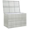 vidaXL Patio Storage Box Light Gray 59.1 in.x39.4 in.x39.4 in. Poly Rattan - 3 of 4