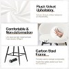 Bekrvio 30" Bar Height Stools - Swivel Velvet Barstools with Back, Modern Upholstered High Chairs for Kitchen Counter, Home Pub - 4 of 4