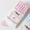 Anna-Kaci Women's 2-Pair Ruffle Cuff Crew Socks with Knit Fabric Playful Character Pattern and Stretch Fit - 2 of 4