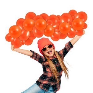 Treasures Gifted Pearlescent Orange Balloons - 5 Inch Latex Balloons - 50 Pack - 1 of 1