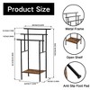 FurnitureR Freestanding Towel Rack with Wood Shelf, 3-Tier Metal Blanket Ladder for Bathroom, Living Room – Towel Holder Organizer, 40.16" Tall - 3 of 4