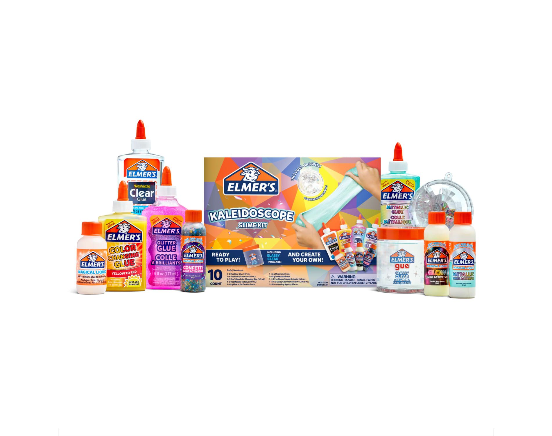Elmer's 10pc Kaleidoscope Slime Kit Gift
