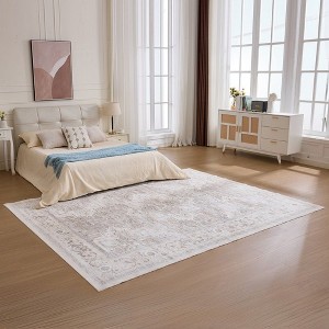 TUYOHW Nordic Style 8x10FT Carpet,Anti-Stain Polyester Silent Rug for Large Living Room & Bedroom,Easy to Clean - 1 of 4